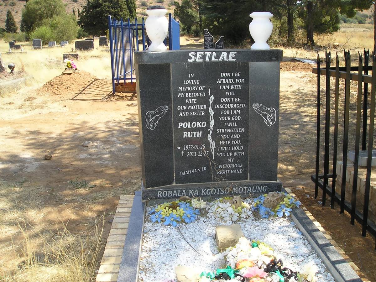 SETLAE Poloko Ruth 1972-2011