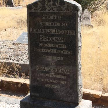SCHOEMAN Johannes Jacobus 1908-1923 :: SCHOEMAN Rina 1909-1930