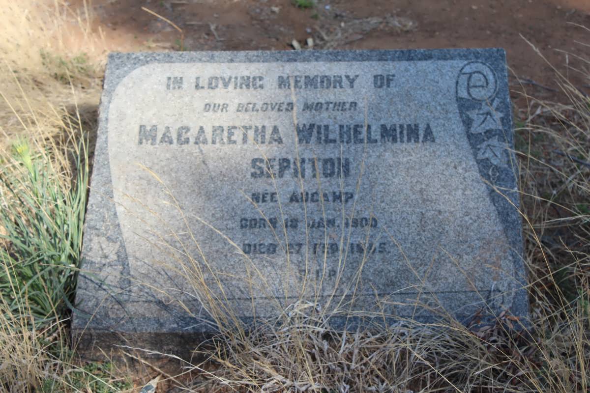 SEPHTON Magaretha Wilhelmina nee AUCAMP 190?-19?5