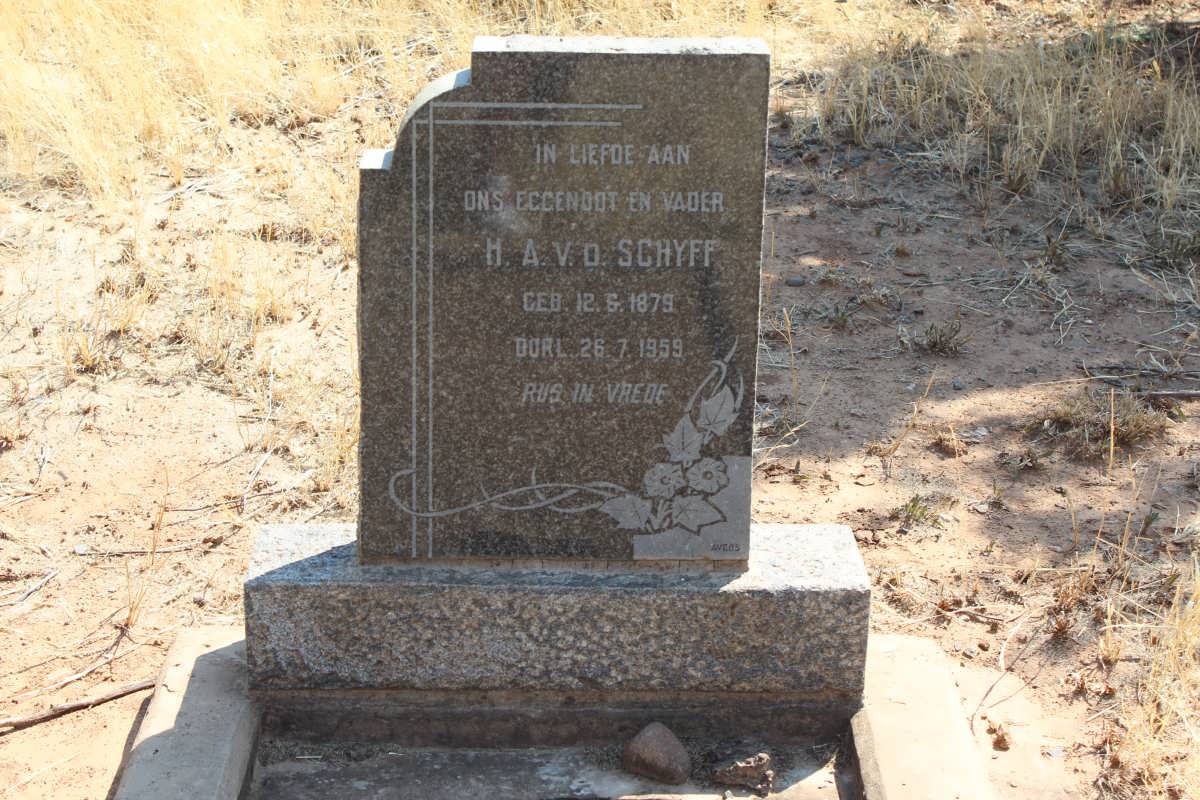 SCHYFF H.A., v.d. 1875-1959
