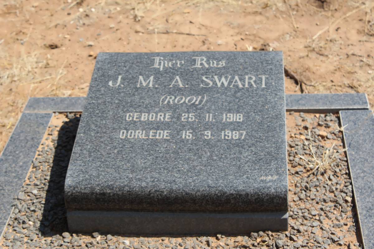 SWART J.M.A. 1918-1987