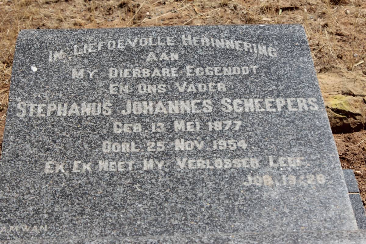 SCHEEPERS Stephanus Johannes 1877-1954