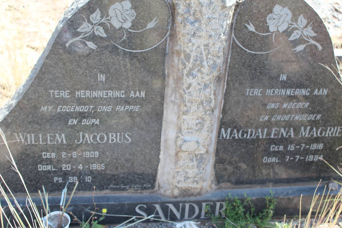 SANDER Willem Jacobus 1909-1965 &amp; Magdalena Magrieta 1916-1984