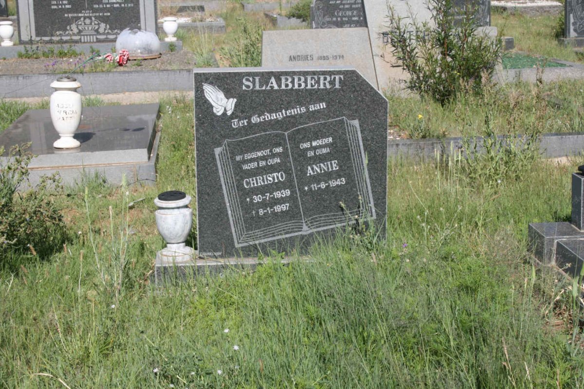 SLABBERT Christo 1939-1997 &amp; Annie 1943-