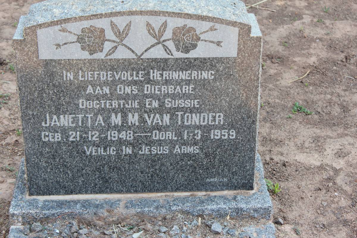 TONDER Janetta M.M., van 1948-1959