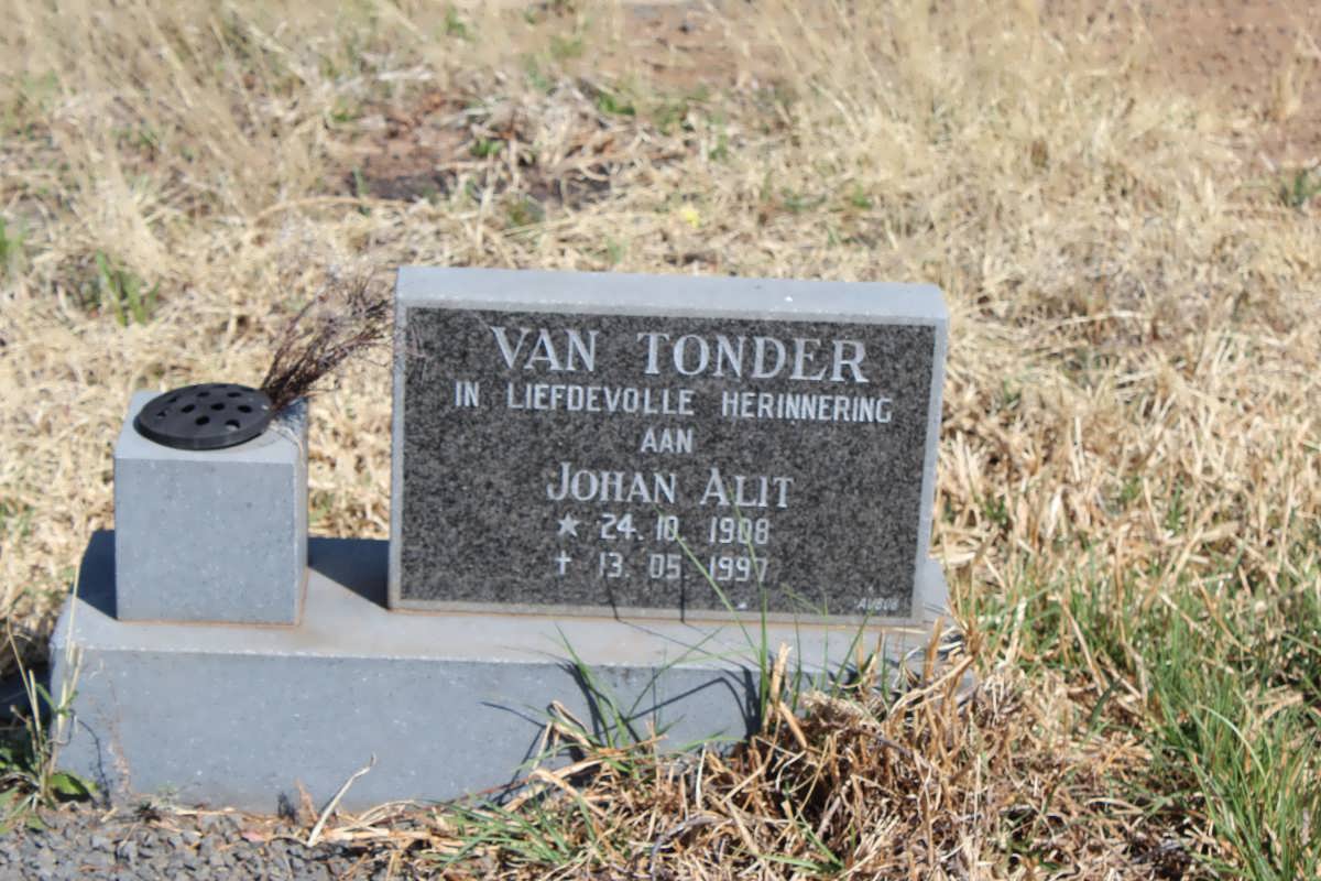 TONDER Johan Alit, van 1908-1997
