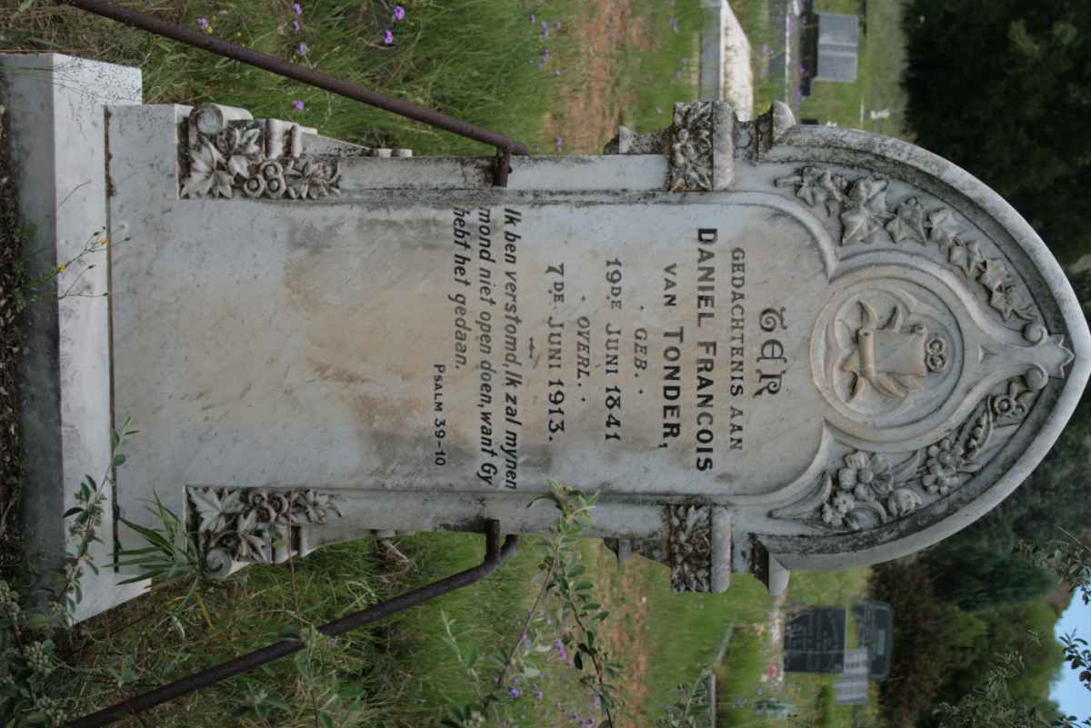 TONDER Daniel Francois, van 1841-1913