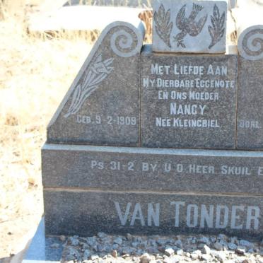 TONDER Nancy, van nee KLEINGBIEL 1909-1956