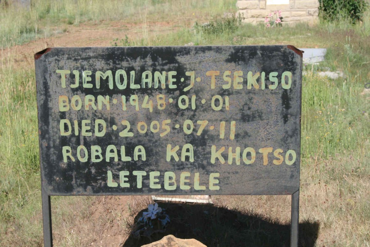 TJEMOLANE J. Tsekiso 1948-2005