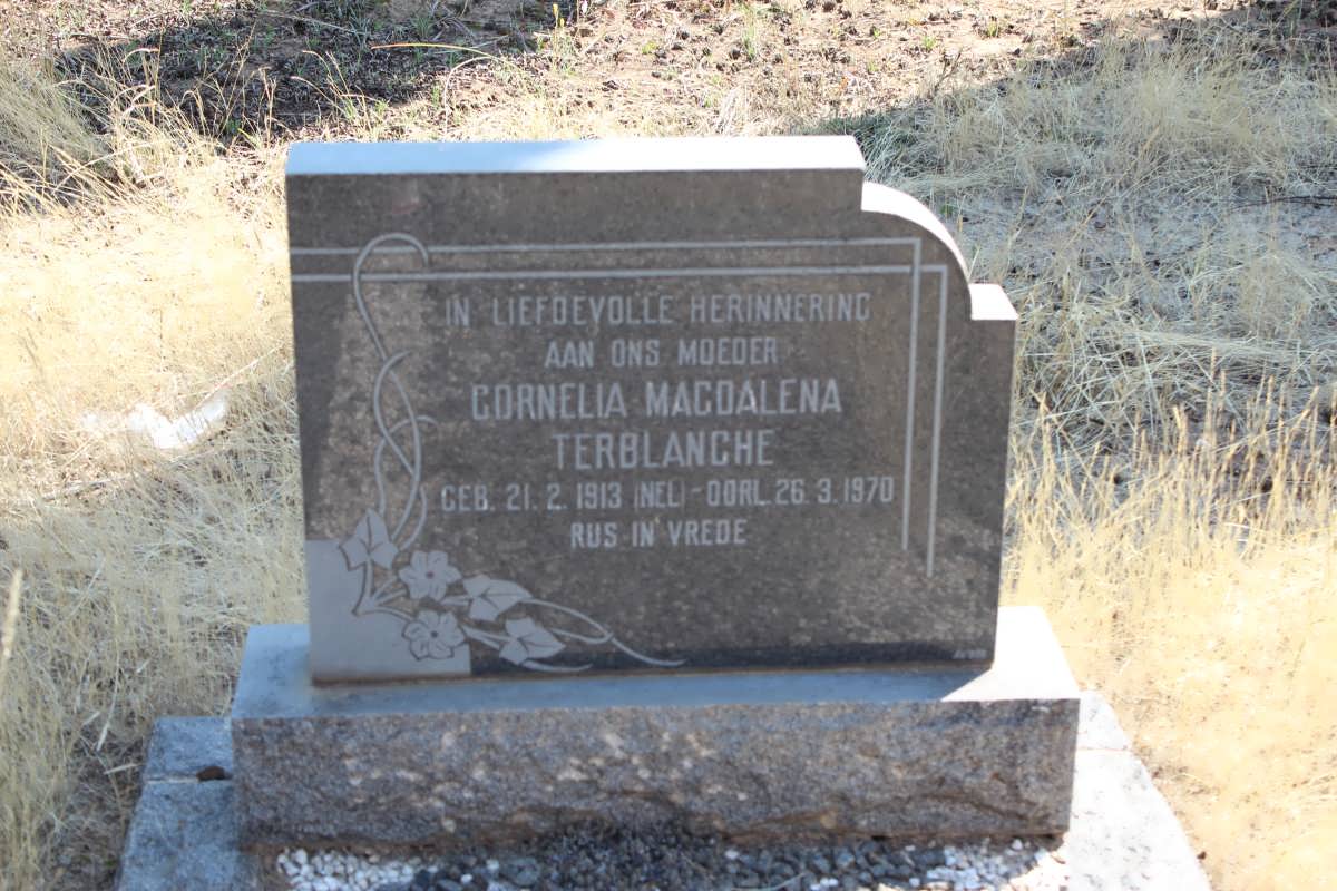 TERBLANCHE Cornelia Magdalena nee NEL 1913-1970