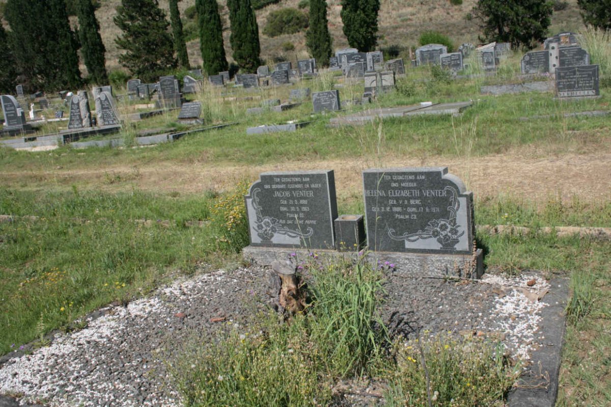VENTER Jacob 1880-1963 &amp; Helena Elizabeth V.D. BERG 1886-1971