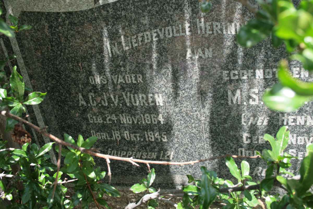 VUUREN A.C., J. v. 1864-1945