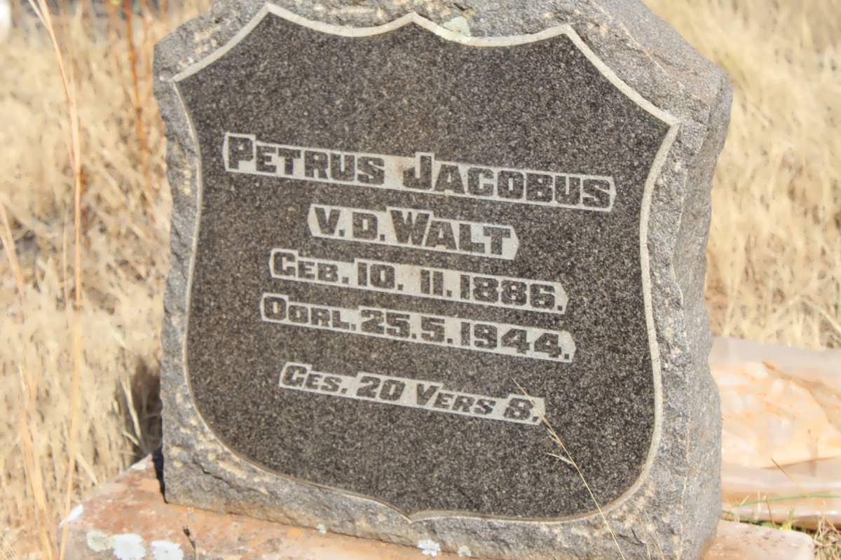 WALT Petrus Jacobus, v.d. 1886-1944