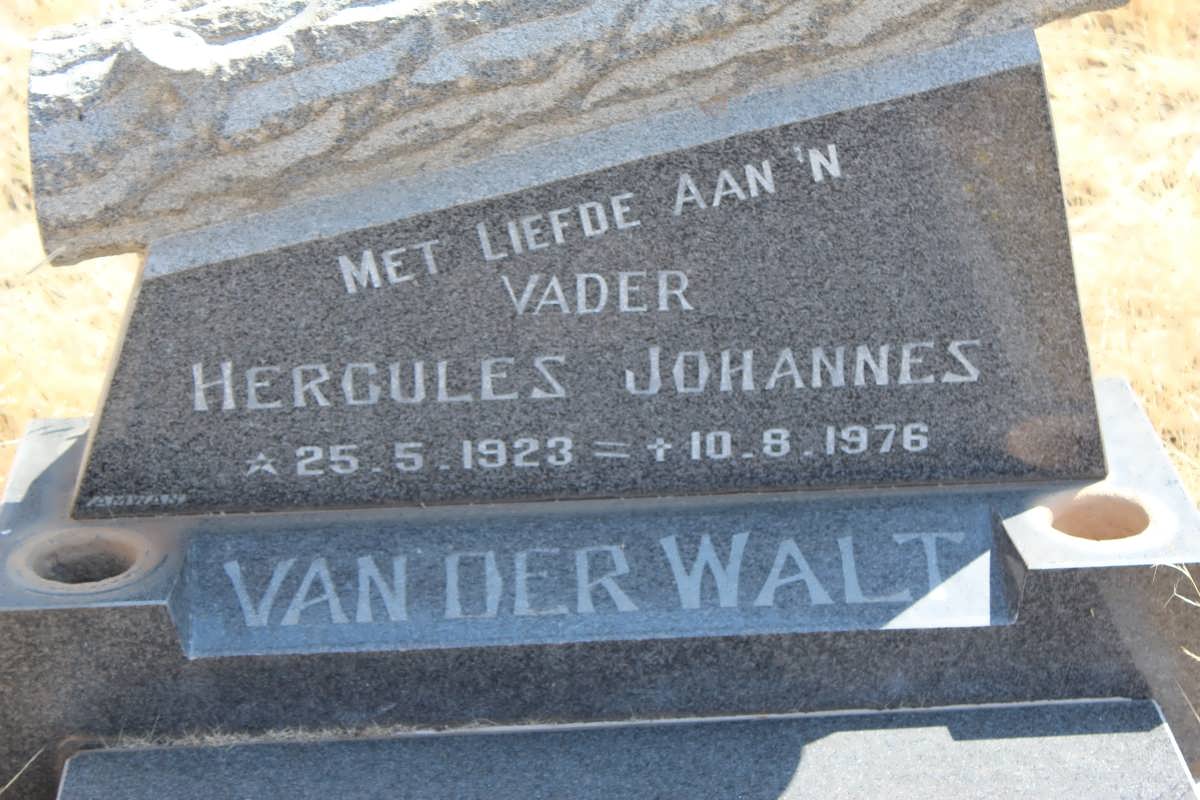 WALT Hercules Johannes, van der 1923-1976