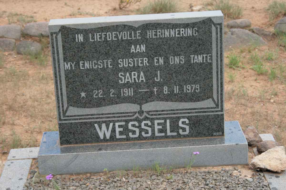 WESSELS Sara J. 1911-1979