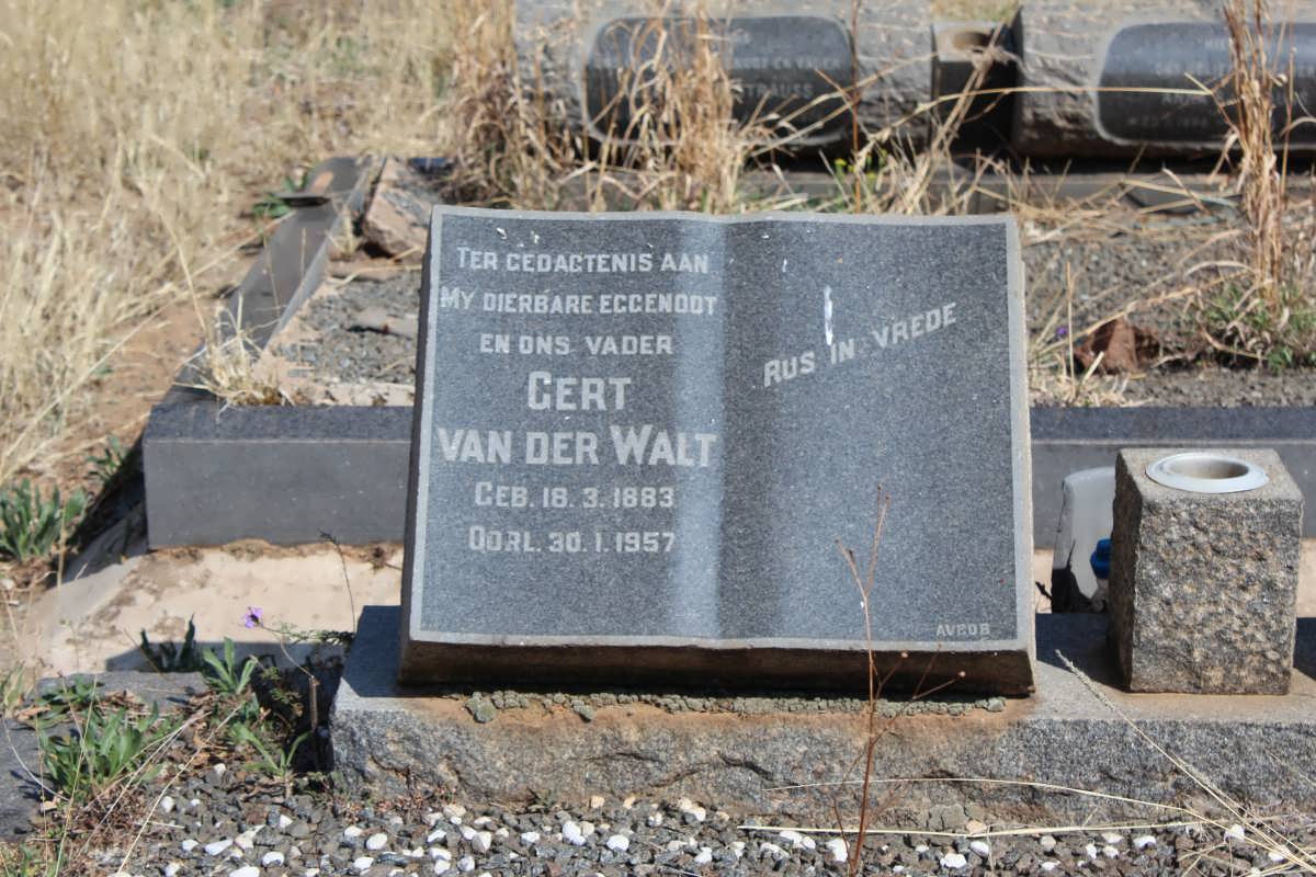 WALT Gert, van der 1883-1957