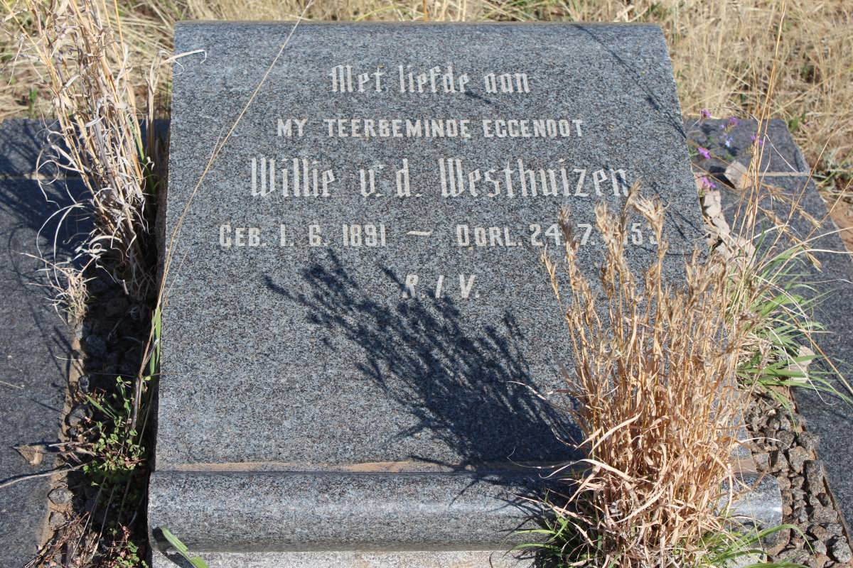 WESTHUIZEN Willie, v.d. 1891-1953
