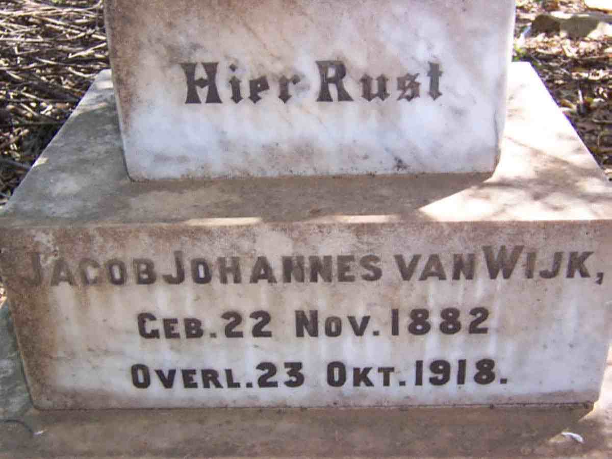 WIJK Jacob Johannes, van 1882-1918
