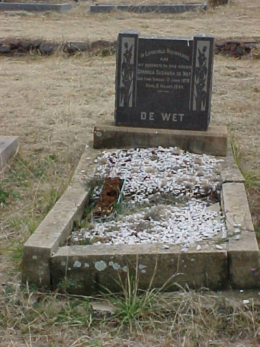 WET Cornelia Susanna, de nee VAN TONDER 1876-1944