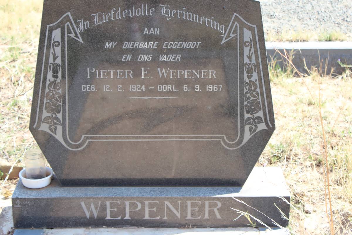 WEPENER Pieter E. 1924-1967