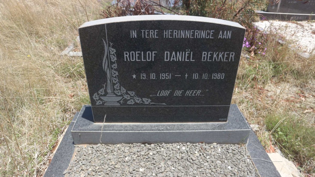 BEKKER Roelof Daniël 1951-1980