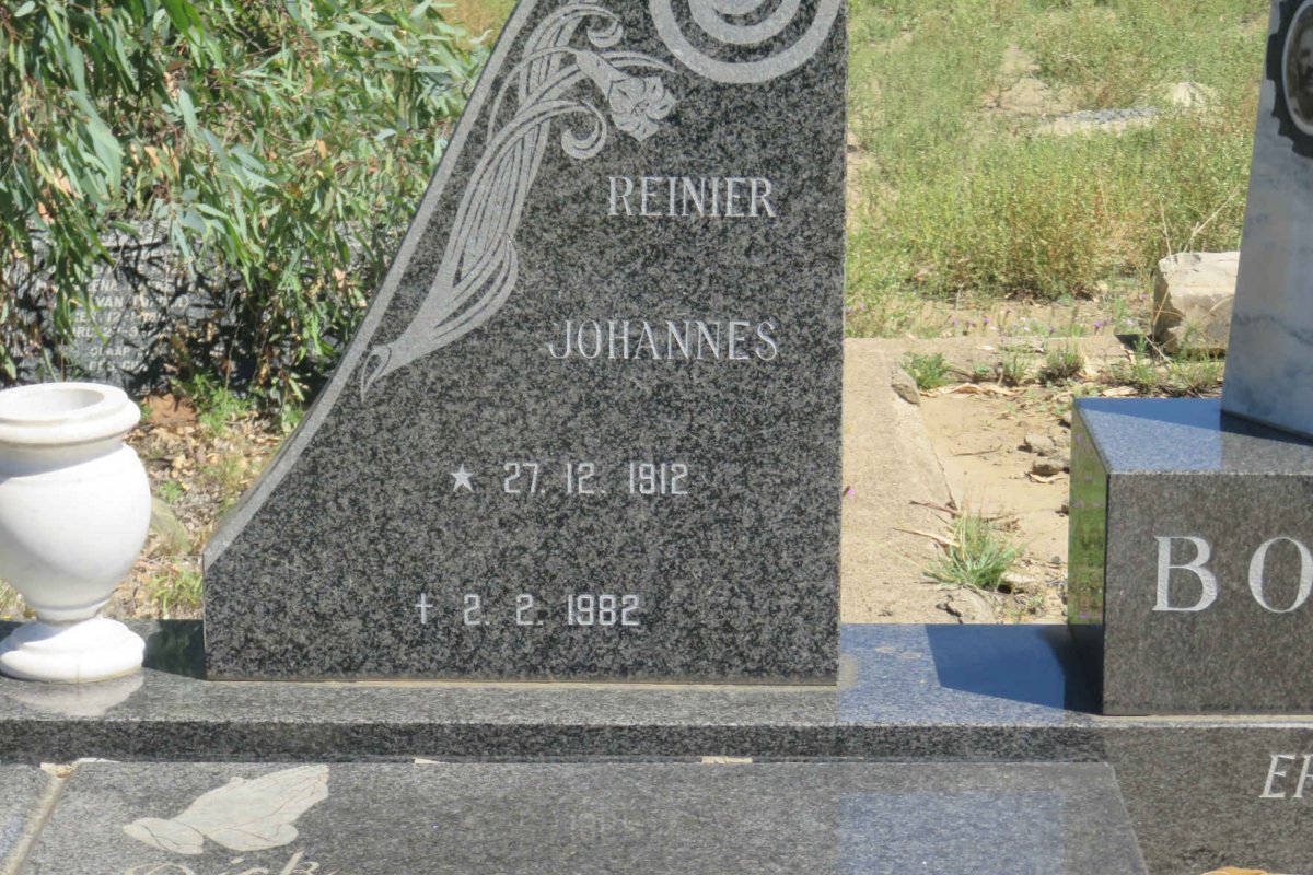 BOTHA Reinier Johannes 1912-1982 &amp; Maria Elizabeth HERBST 1922-2016