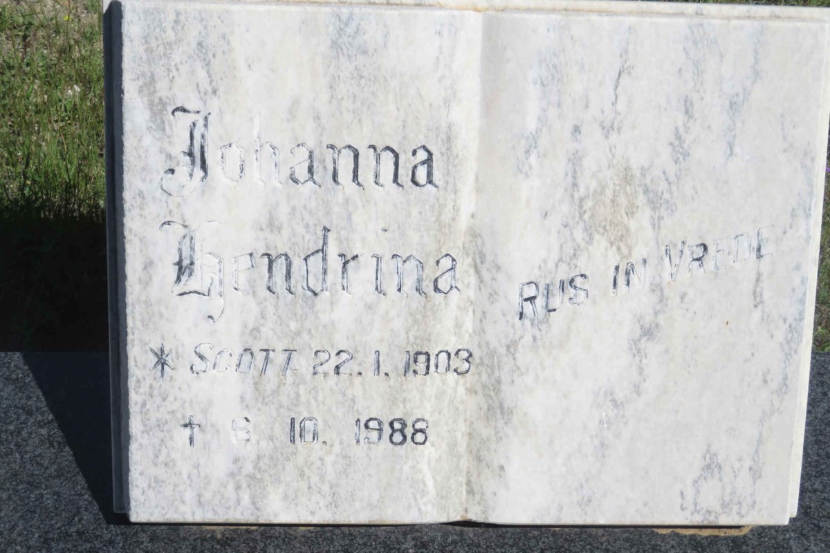 COETZEE Johanna Hendrina nee SCOTT 1903-1988