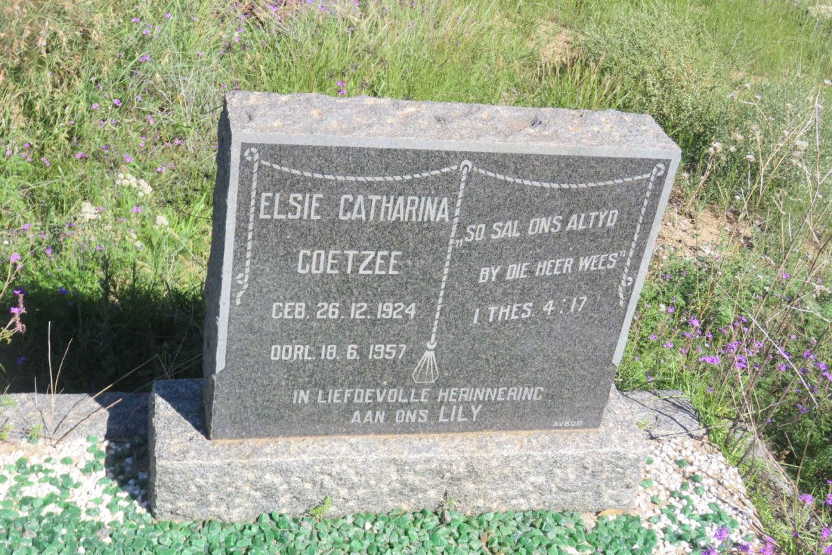COETZEE Elsie Catharina 1924-1957