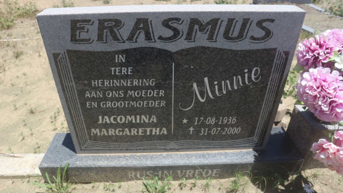 ERASMUS Jacomina Margaretha 1936-2000