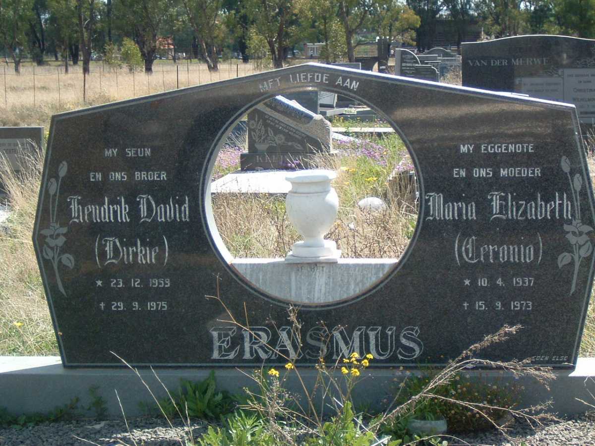 ERASMUS Maria Elizabeth nee CERONIO 1937-1973 :: ERASMUS Fredrik David 1959-1975