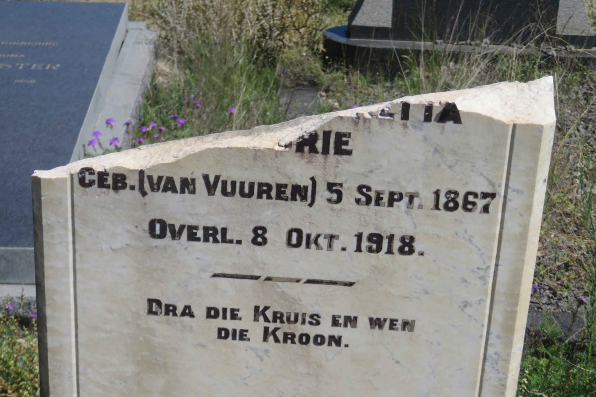 FOURIE Ellen Antoinetta nee VAN VUUREN 1867-1918