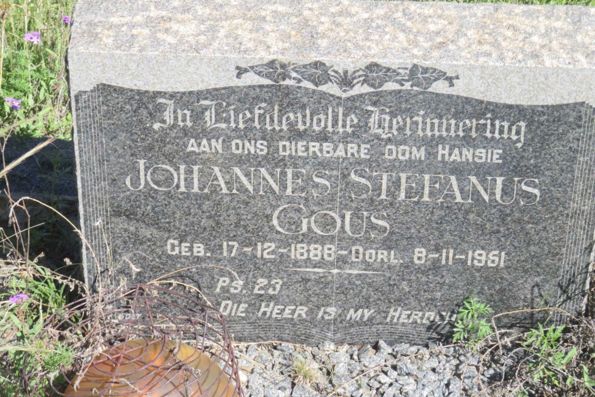 GOUS Johannes Stefanus 1888-1951