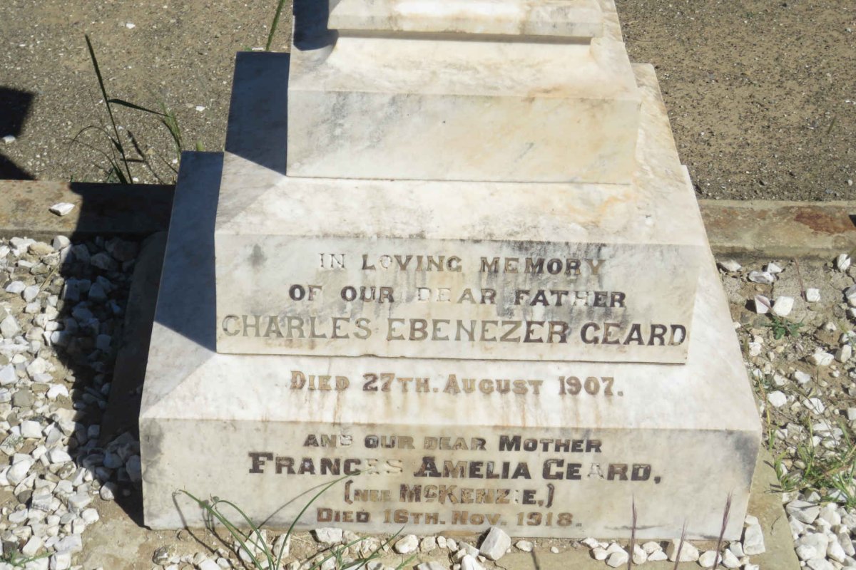 GEARD Charles Ebenezer -1907 &amp; Frances Amelia McKENZIE -1918