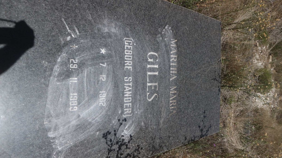 GILES Martha Maria nee STANDER 1902-1989
