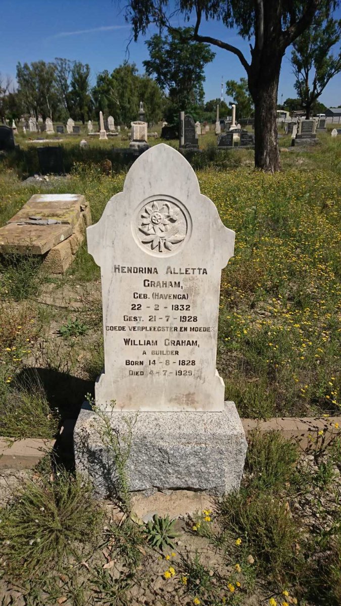 GRAHAM William 1828-1929 &amp; Hendrina Alletta HAVENGA 1832-1928