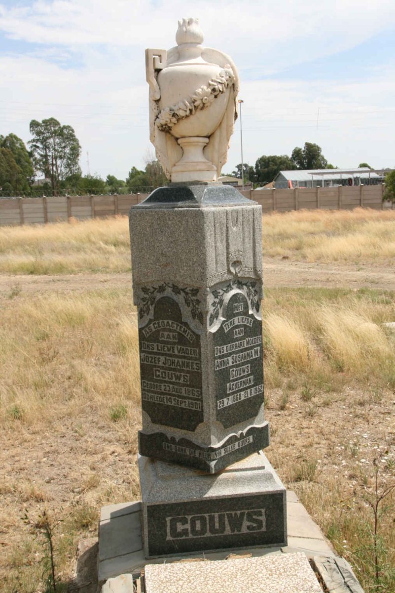 GOUWS Jozef Johannes 1865-1901 &amp; Anna Susanna M. ACKERMAN 1868-1952