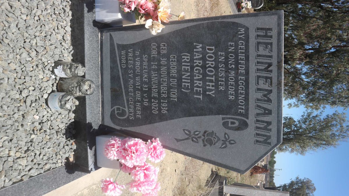 HEINEMANN Dorothy Margaret nee DU TOIT 1936-2020