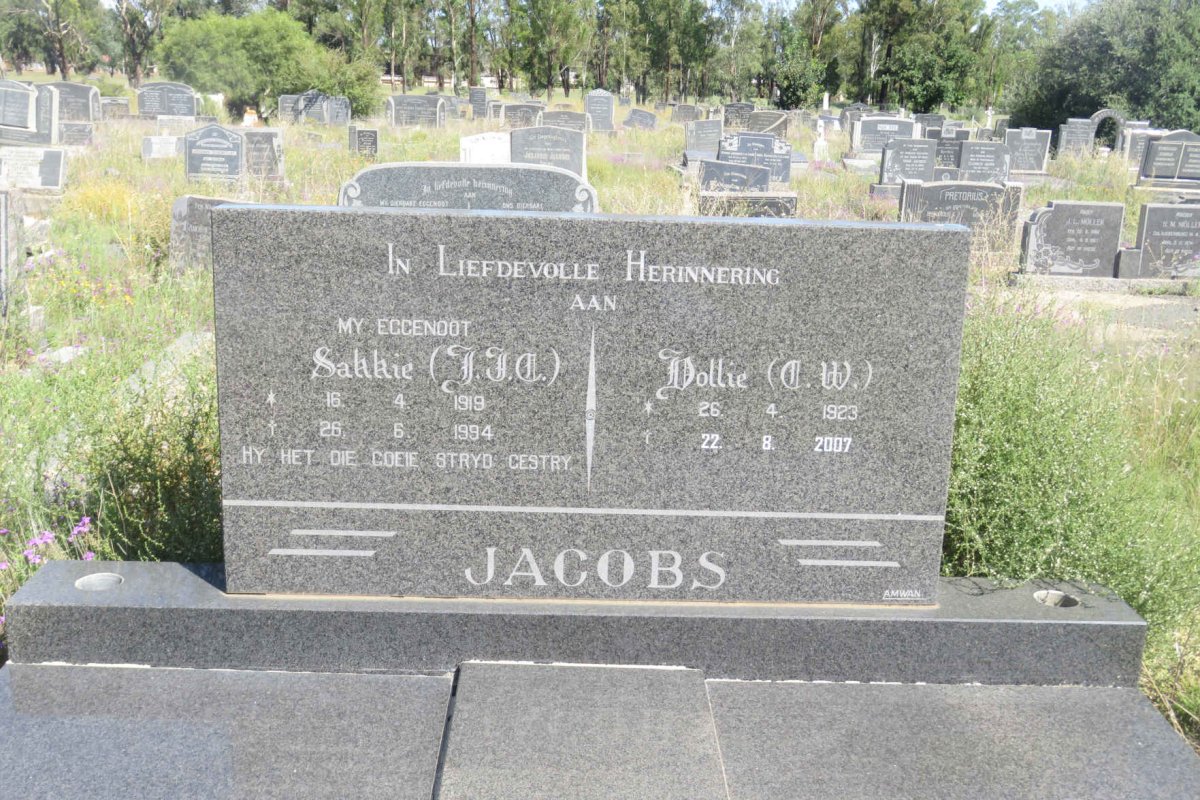 JACOBS J.I.C. 1919-1994 &amp; C.W. 1923-2007