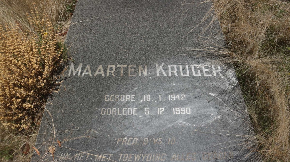 KRÜGER Maarten 1942-1990