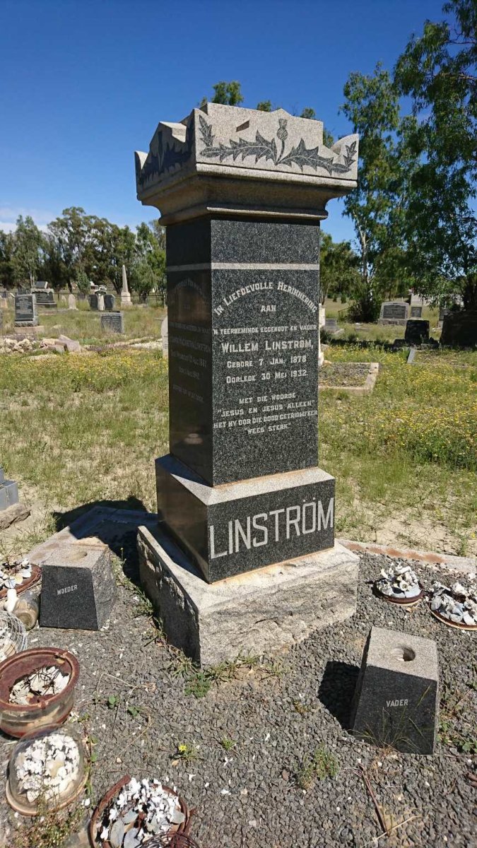 LINSTRÖM Willem 1878-1932 &amp; Susanna Magaretha WESSELS 1880-1942