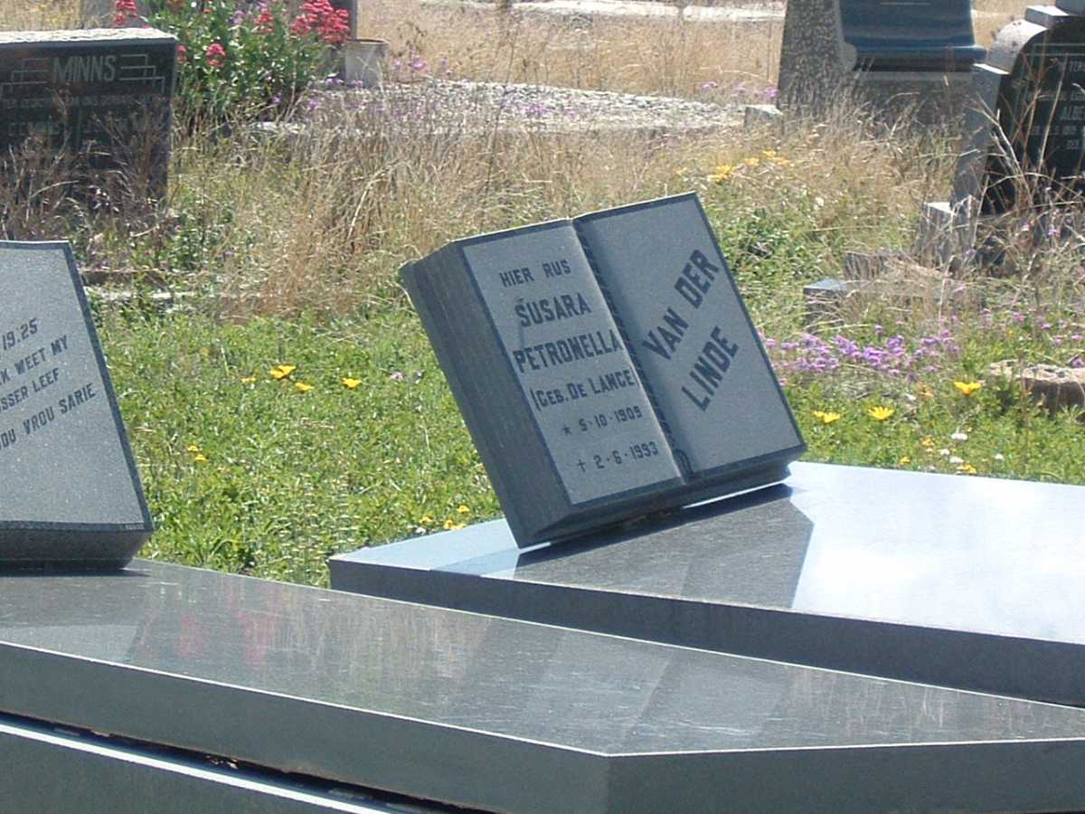 LINDE Susara Petronella, van der nee DE LANGE 1909-1993