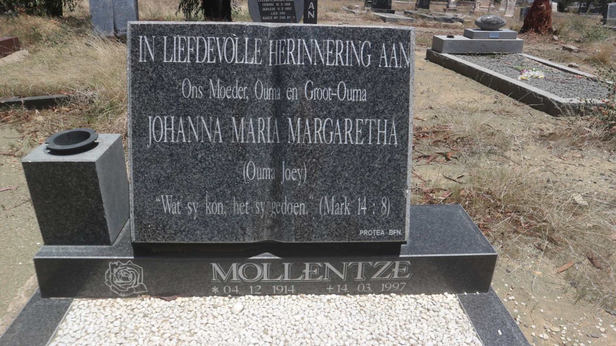 MOLLENTZE Johanna Maria Margaretha 1914-1997