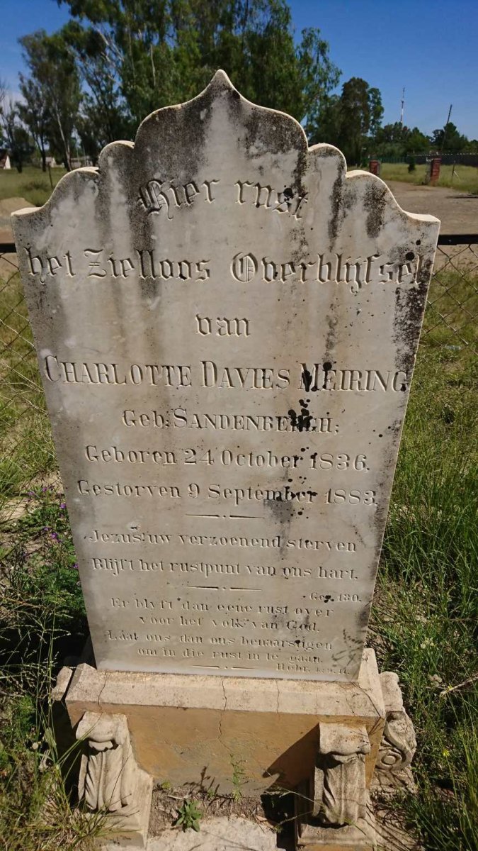 MEIRING Charlotte Davies nee SANDENBERGH 1836-1883