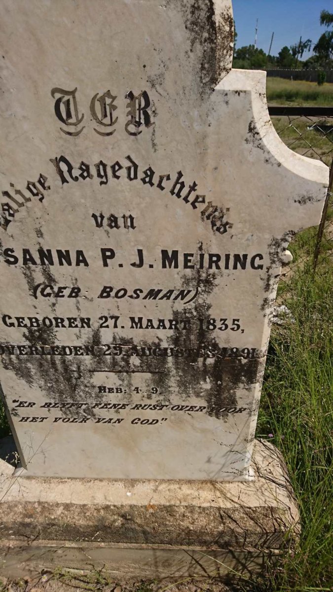 MEIRING Sanna P. J. nee BOSMAN 1835-1891