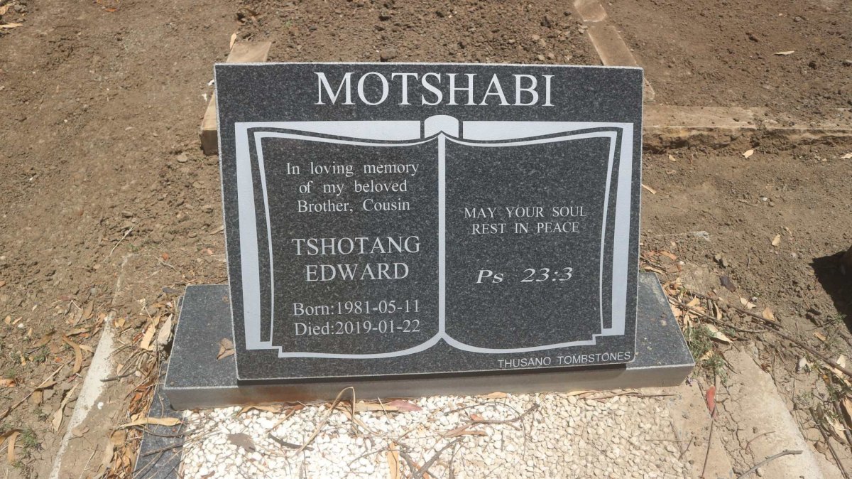 MOTSHABI Tshotang Edward 1981-2019