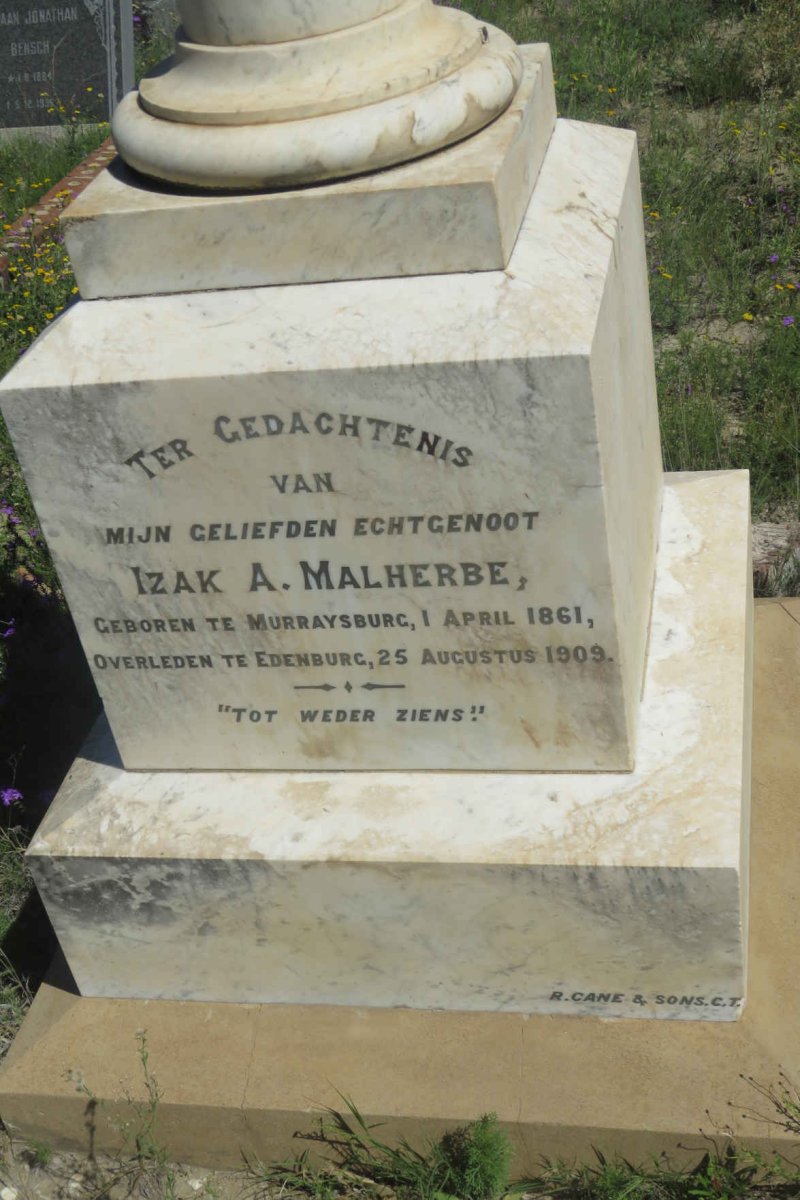 MALHERBE Izak A. 1861-1909