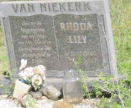 NIEKERK Rhoda Lily, van 1944-2007