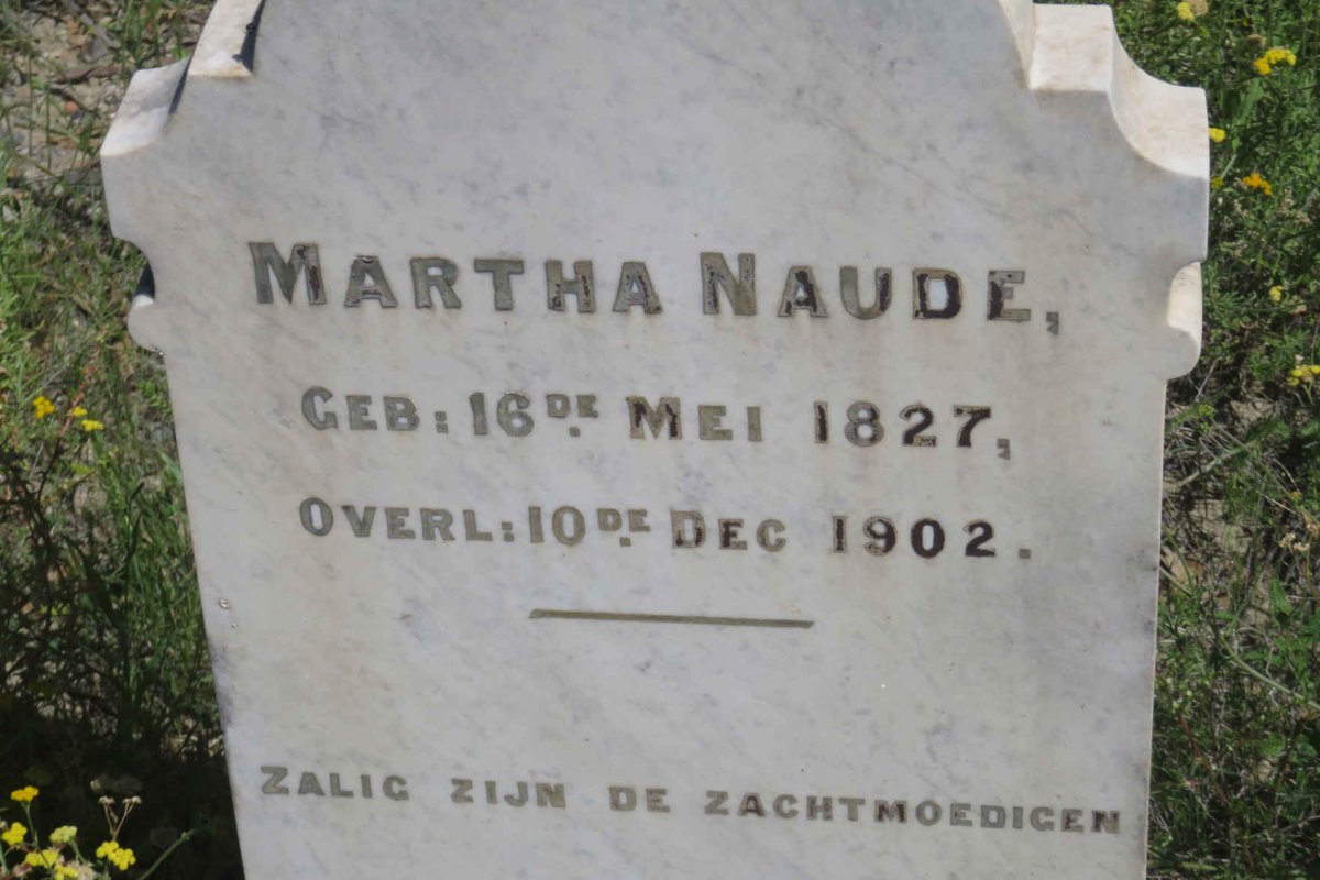 NAUDE Martha 1827-1902