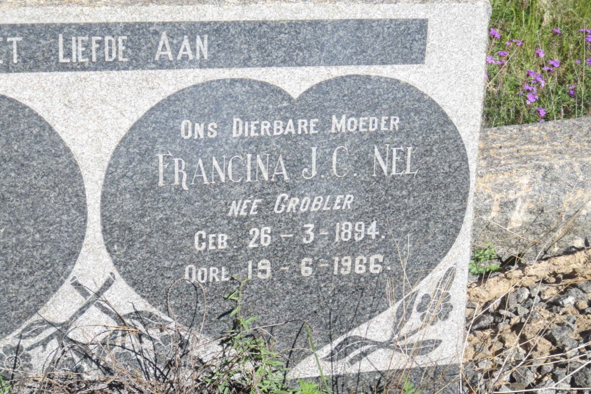 NEL Michael J. 1891-1949 &amp; Francina J.C. GROBLER 1894-1966 _1