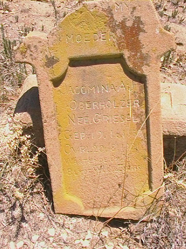 OBERHOLZER Jacomina A.J. nee GRIESEL 1858-1921